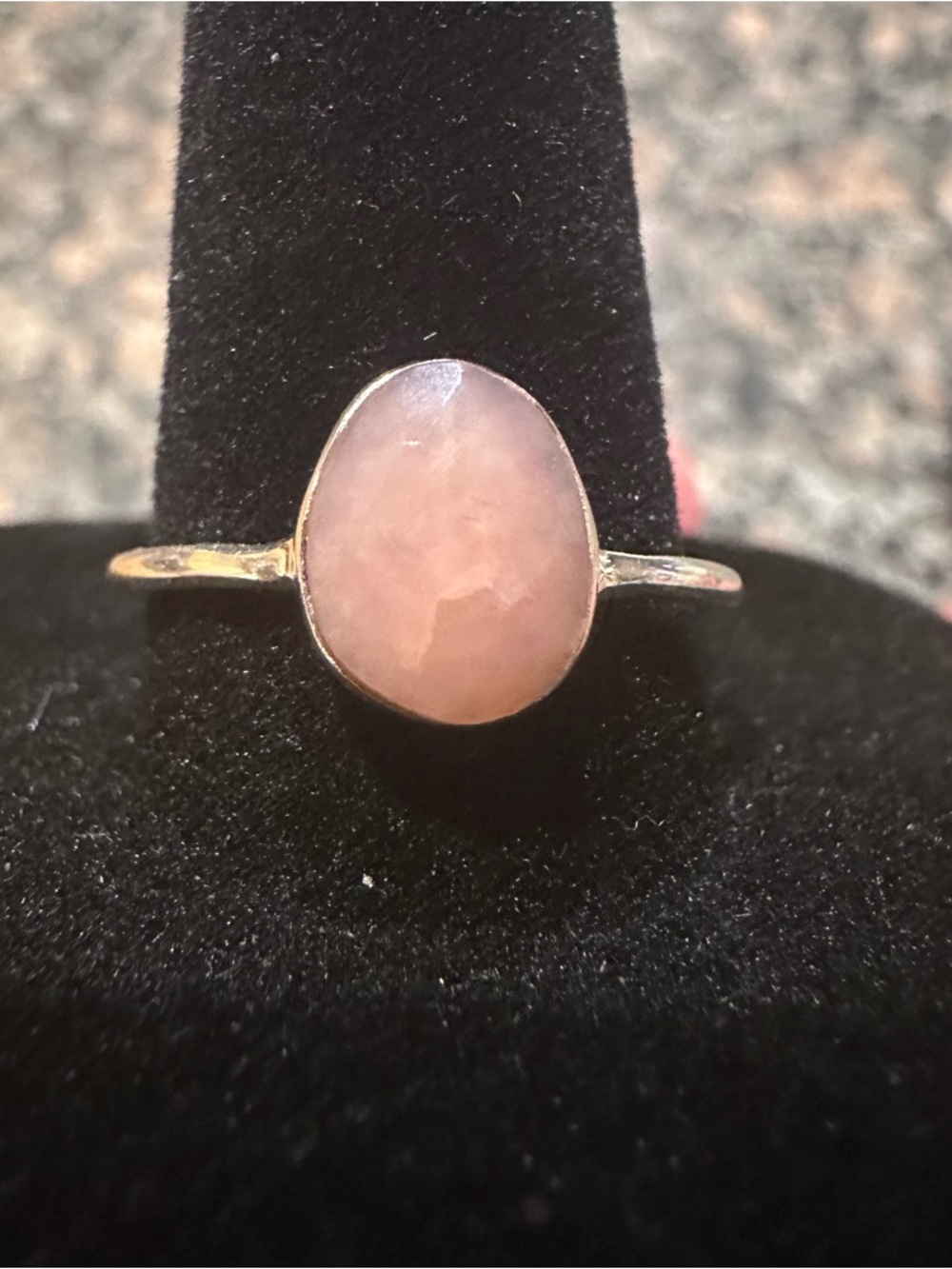 Peruvian Pink Opal Ring .925 Sterling Silver Size 8 NEW IN BOX